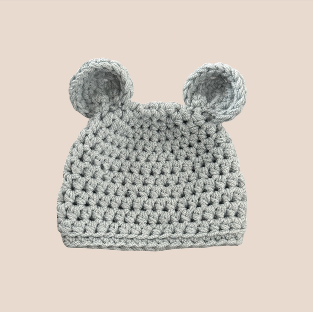 Bear Beanie - Ice Blue