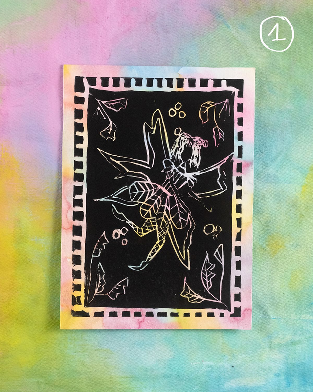 Linogravure "Little Fairy"