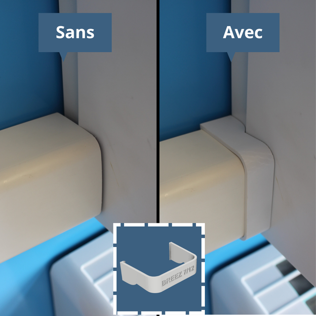 Manchon de finition goulotte Midéa BREEZELESS (Blanc) 80x60