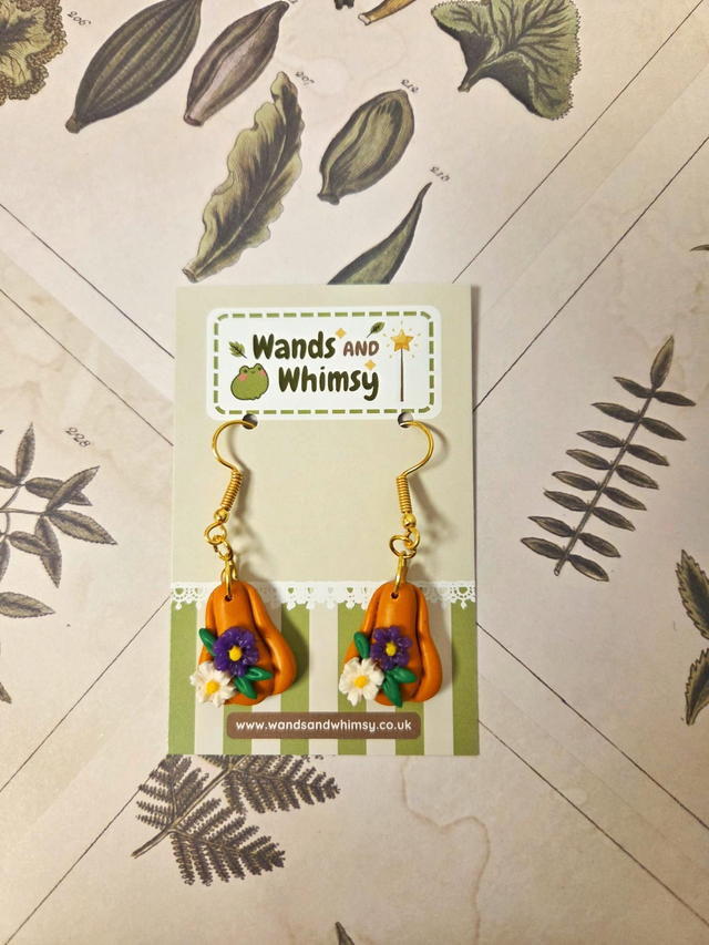 Fall Pumpkin Earring and Necklace Set