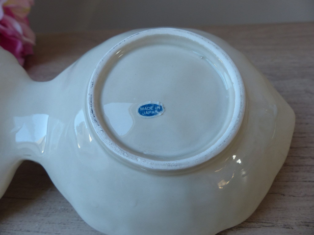 Plat serviteur canard en barbotine Japon – Plat de présentation vintage pour apéritif, vide-poche décoratif, décoration table campagne chic