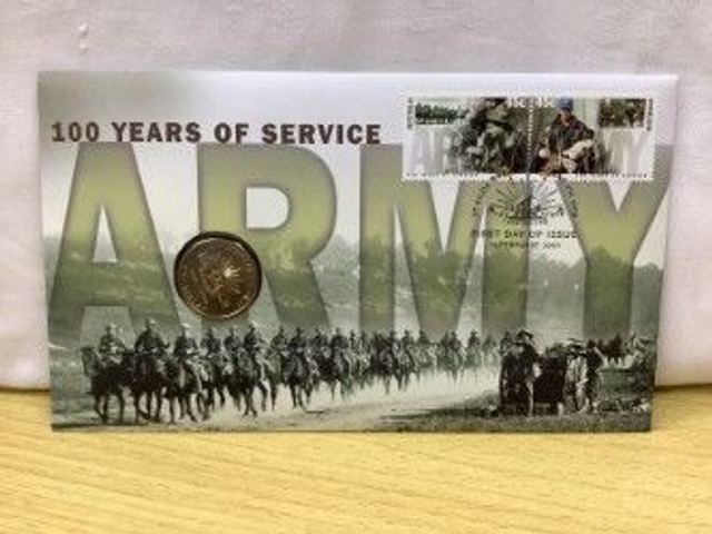 PNC Australian ARMY 2001 100 Years of Service RAM $1 Commemorative Coin