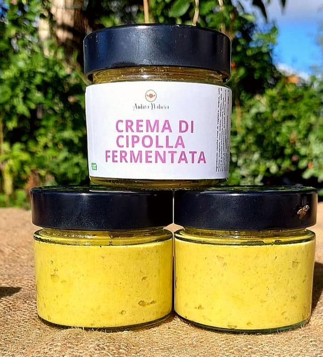 Crema di cipolla fermentata e curcuma