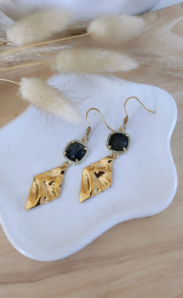 Boucles d'oreilles "Éclat" Labradorite