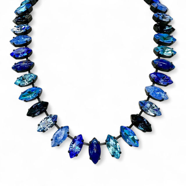 Collier DEVA NAVETTE  Antikblau