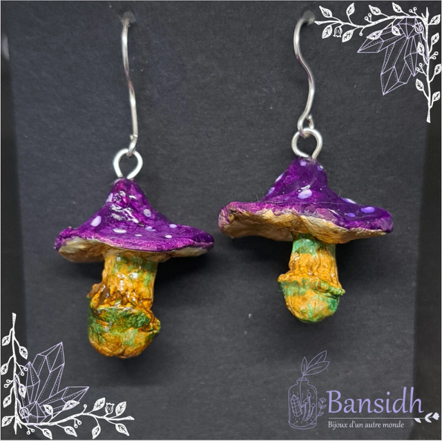 Boucles d'oreilles Champignons