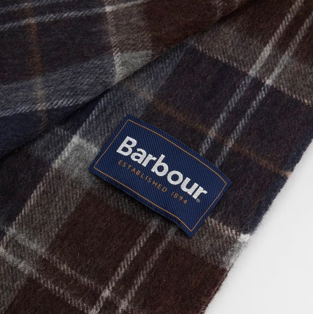 Barbour Braden Scarf Lambswool Midnight Oak Tartan