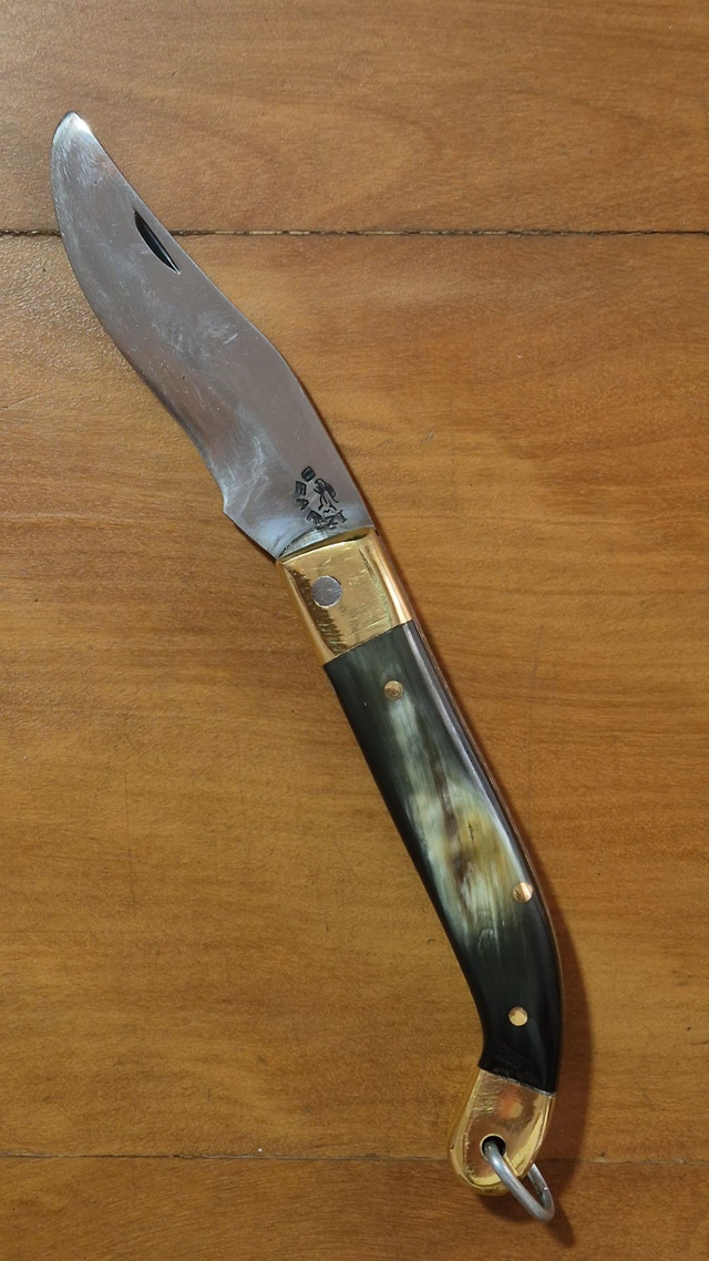 Canivete Gran Ducale 7cm 2mm Aço Inox 420C Chifre Bovino