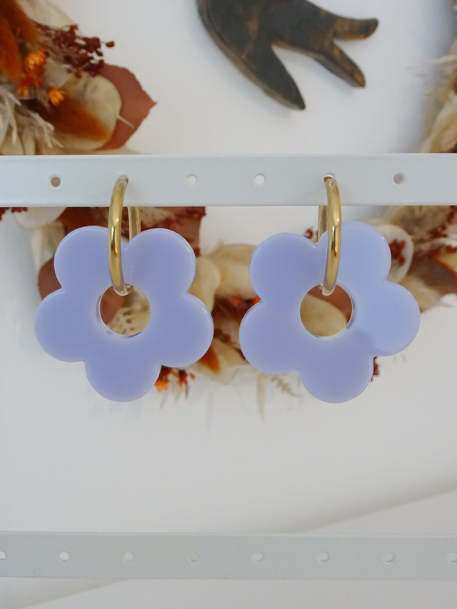 Grande fleur : Bleu