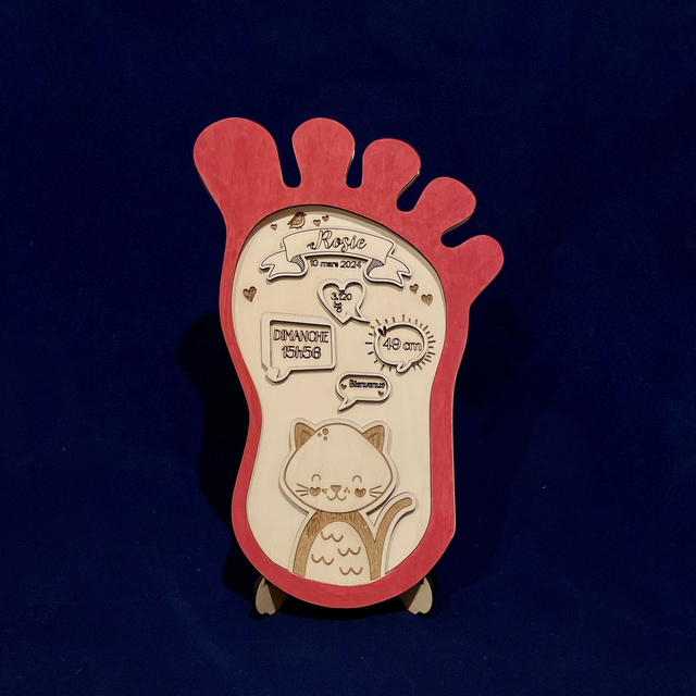 Empreinte de naissance personnalisée (fille) 