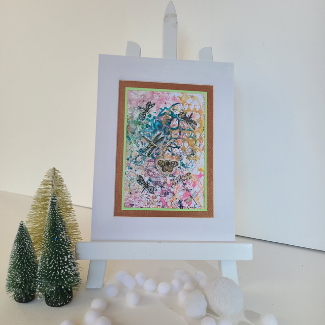 Grande carte Papillons et Libellules avec passe-partout