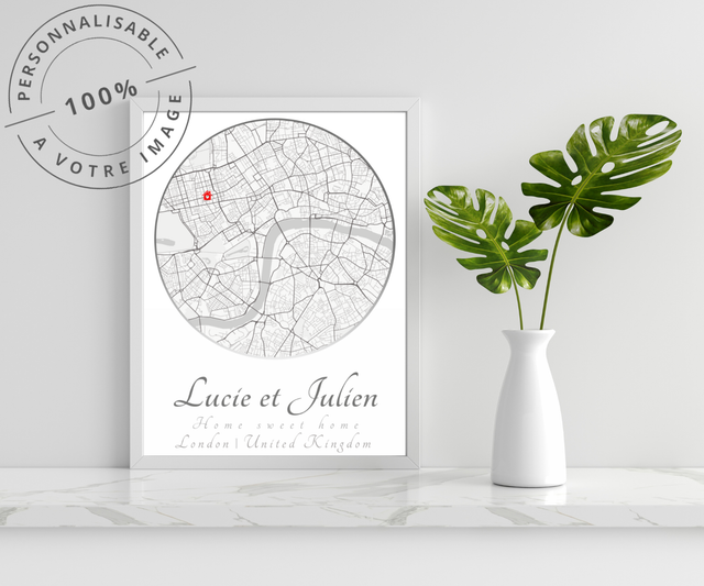 MY MAP HOME ROND PERSONNALISABLE