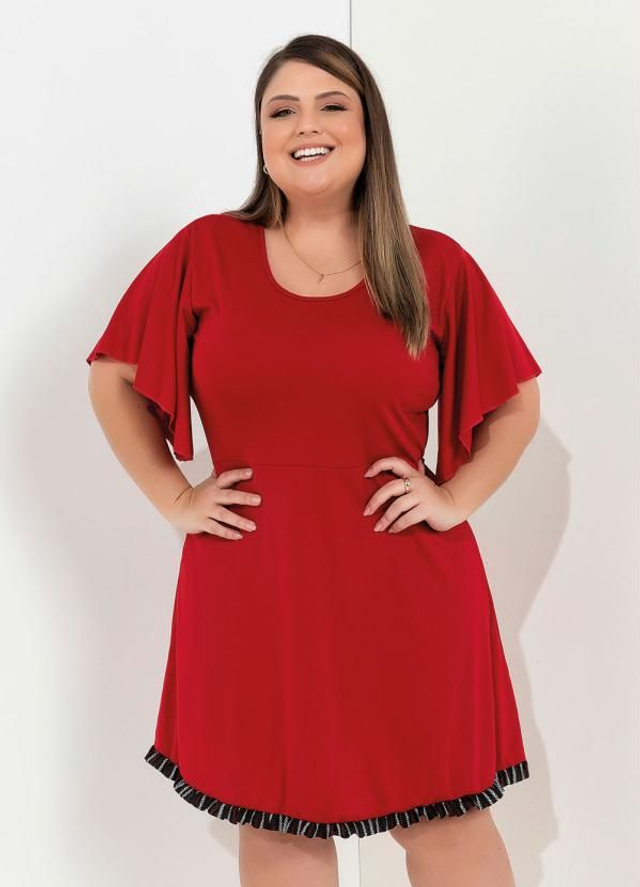 Vestido Com Mangas Amplas Plus Size | Marguerite