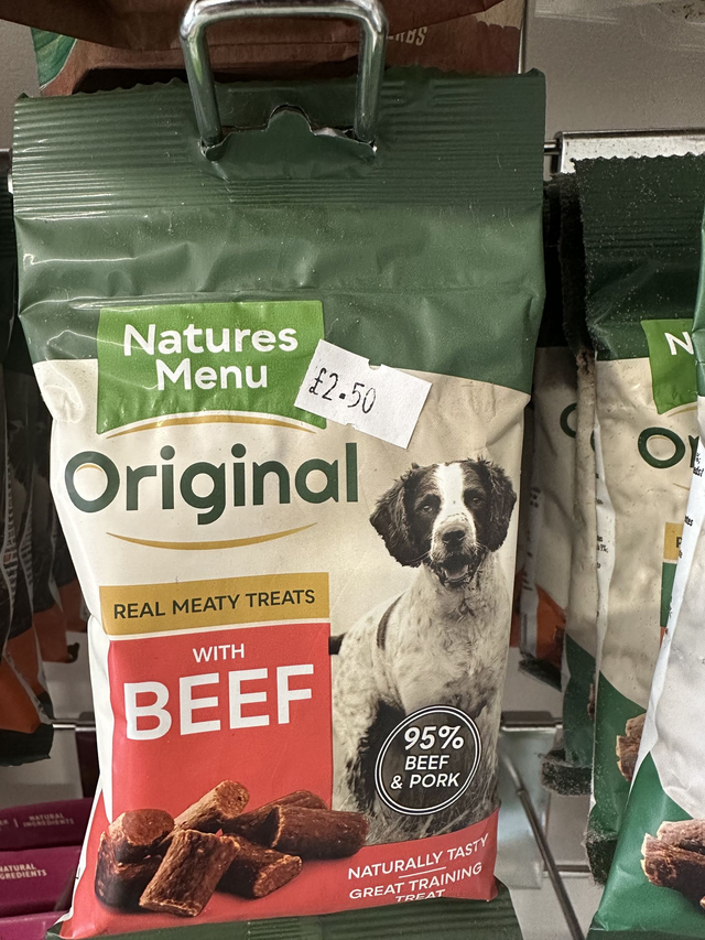 Natures Menu - Real Meaty Treats with Beef - 60g