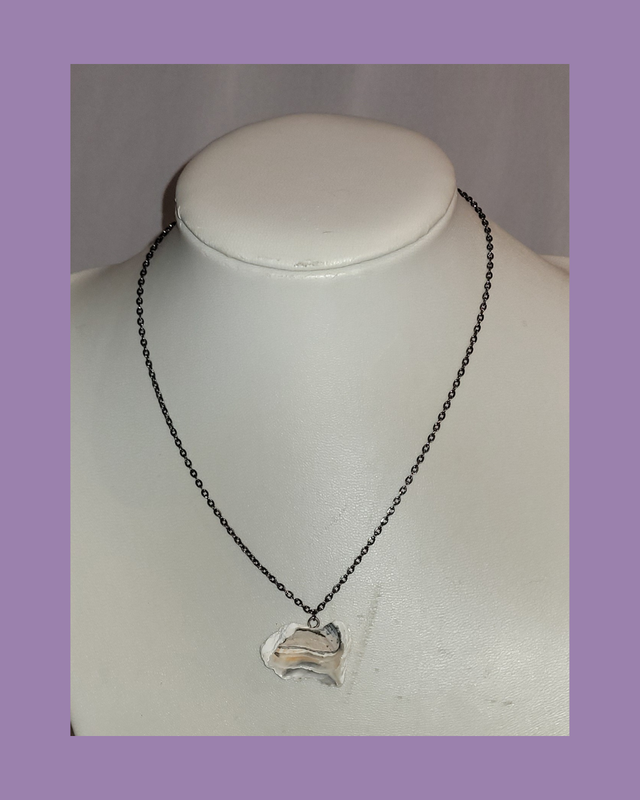 Black Chained Shell Necklace