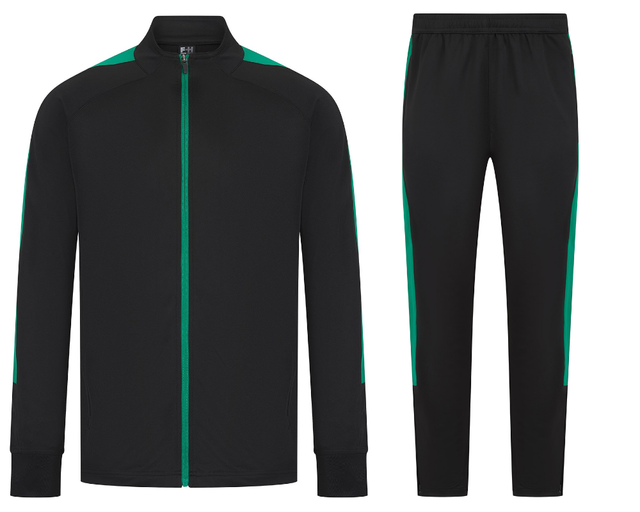 Custom Adult Tracksuit Black/Emerald