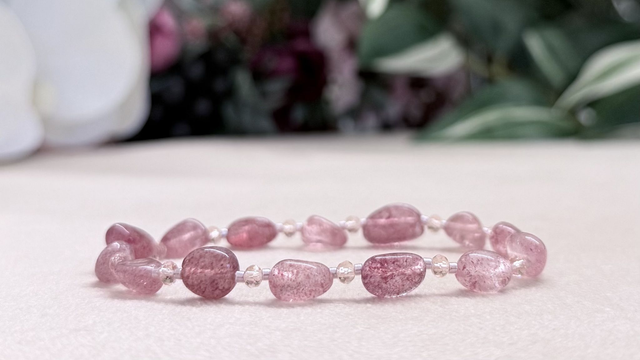 Bracelet | Quartz Fraise - Reliefs Unique