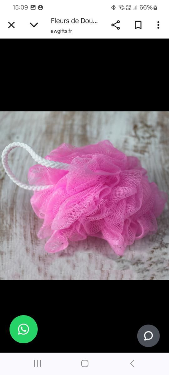 Fleur de douche rose 