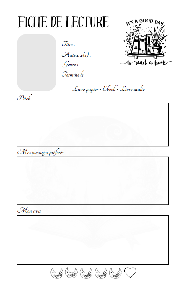 Intérieur carnet éternel A5 - Carnet de lecture - Reader Era