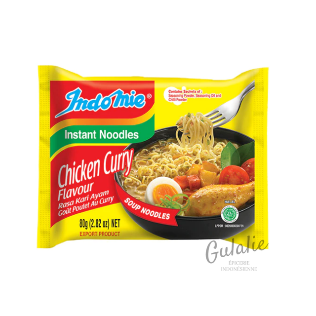 INDOMIE Kari Ayam - Nouilles instantanées Saveur Curry 80gr