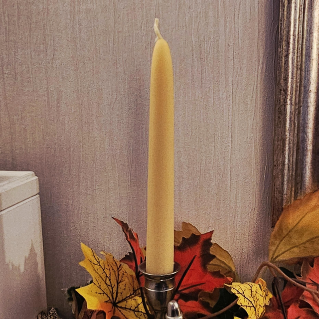 Beeswax Pillar Dinner Candle