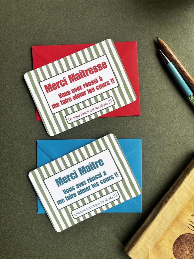 Carte de vœux &quot;Je préfère quand même les récrés&quot;