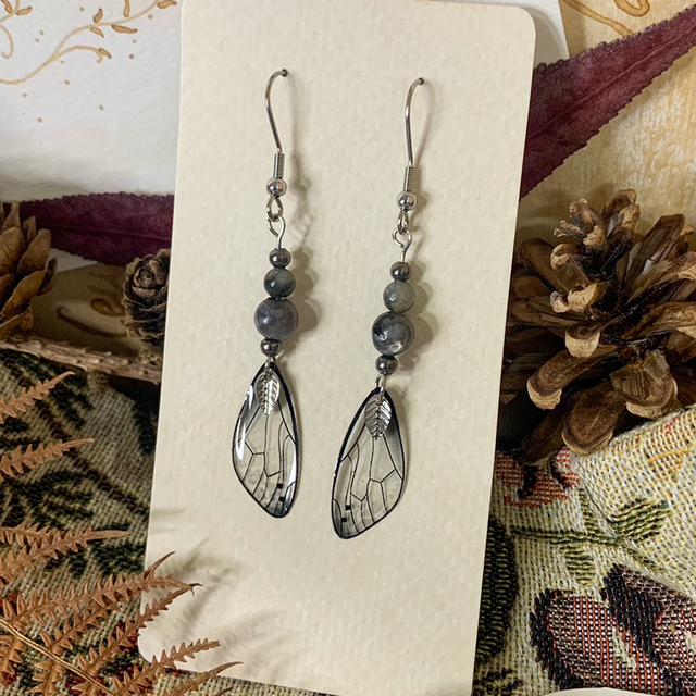 Boucles d'oreilles Fée Pierfine - Labradorite