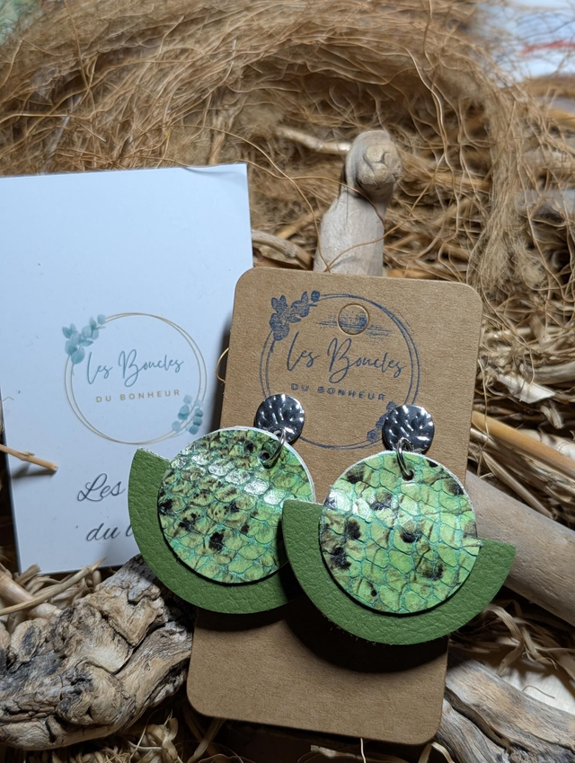 Boucles d'oreilles Dona vert do136