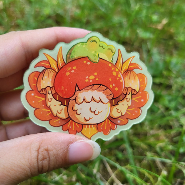 barrette grenouille champignon