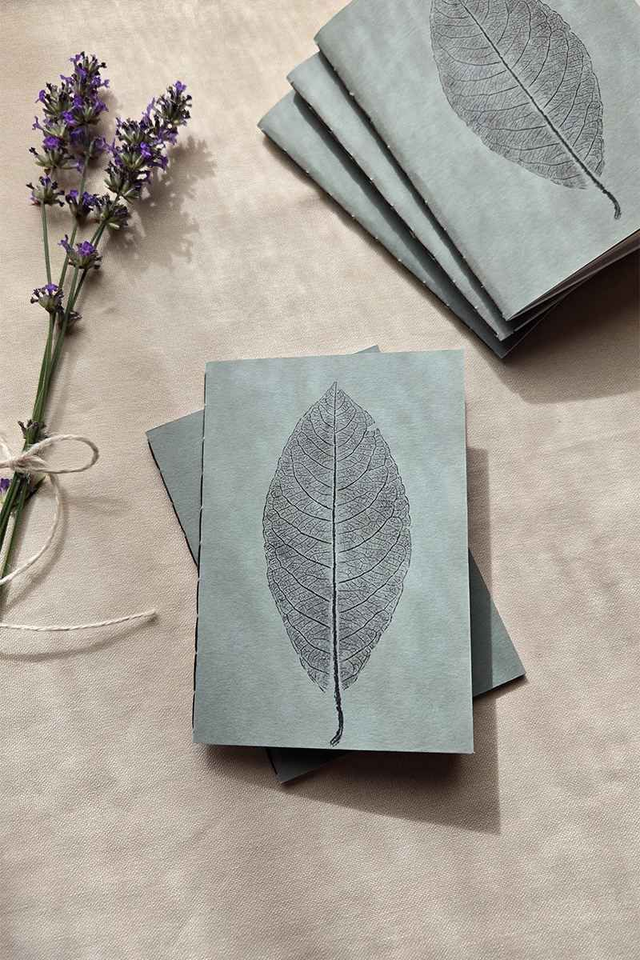 Carnet Pocket Monotype Végétal Feuille de Saule de Bab - 100% Naturel &amp; Minimaliste
