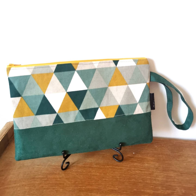 Pochette "Geogette" impression géométrique 