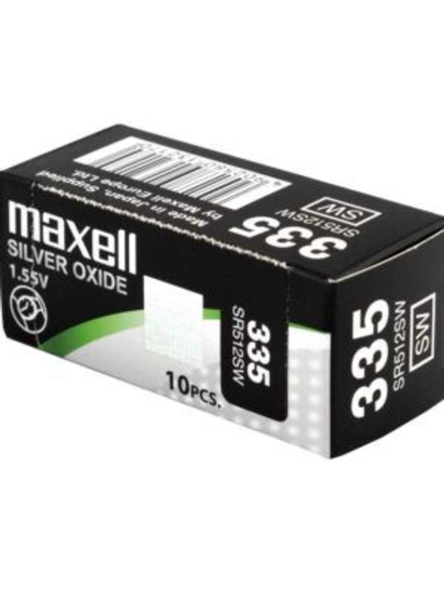 335 (SR512SW) Maxell Watch Battery (Pack 10)