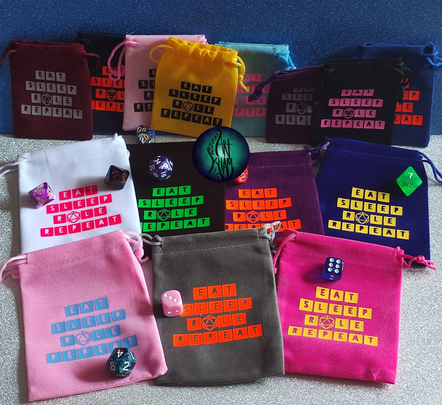 Dice Bag "Eat Sleep Role Repeat"