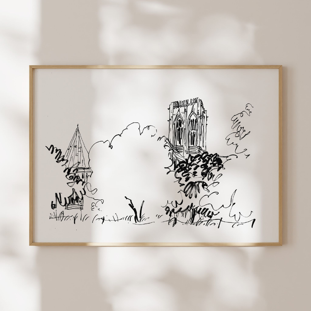 Katedra w Yorku od strony parku