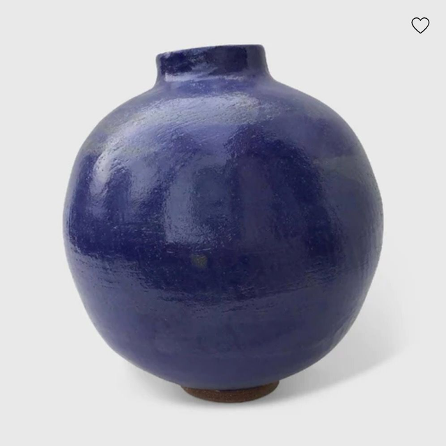 Grande jarre Comme une Orange bleue (grès)