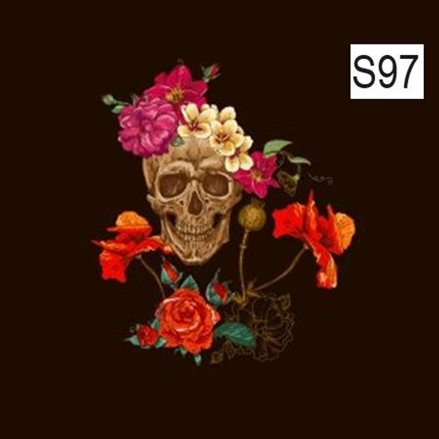 Panneau crâne en simili 30x30cm 