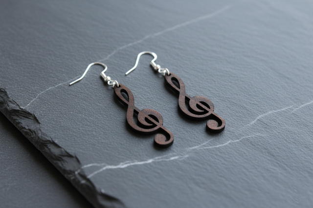 BOUCLE D'OREILLE N°11 : Clé de Sol