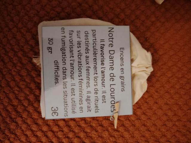 Encens en grains notre dames de lourdes