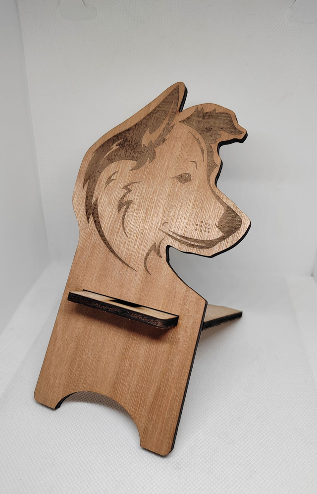 Support de téléphone tête de chien