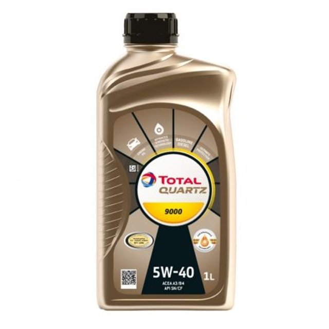 219008 - 5W40 OLIO MOTORE TOTAL QUARTS 9000