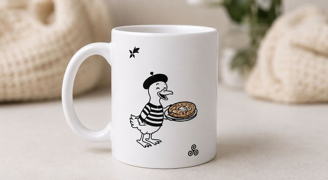Mug bretonne mouette hermine