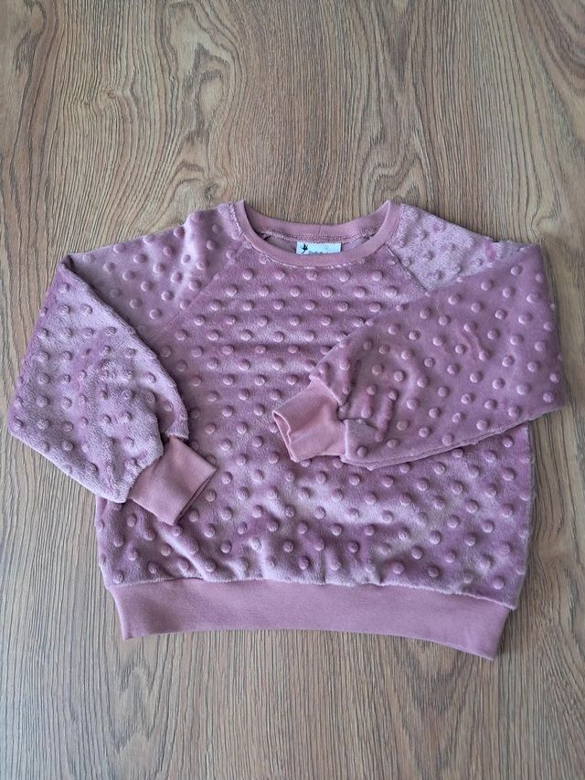 Sweater velvet oudroze