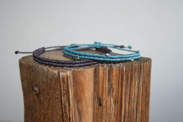 Schmales Unisex-Armband mit oder ohne Perlen