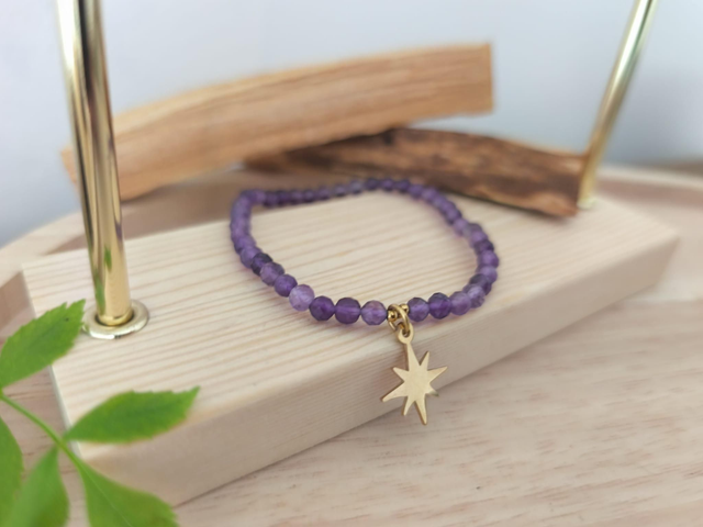 Bracelet en Améthyste &quot;Lumière&quot;