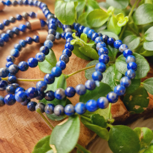 Lapis Lazuli 4mm Beaded Bracelet 
