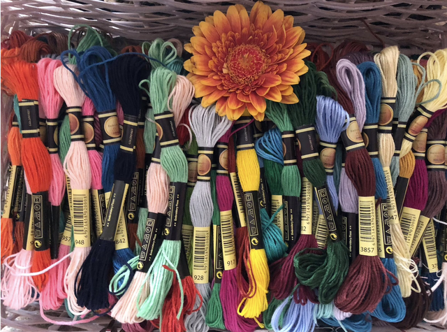 Full set of 447 skeins of CXC threads, and an embroidery planner/diary.