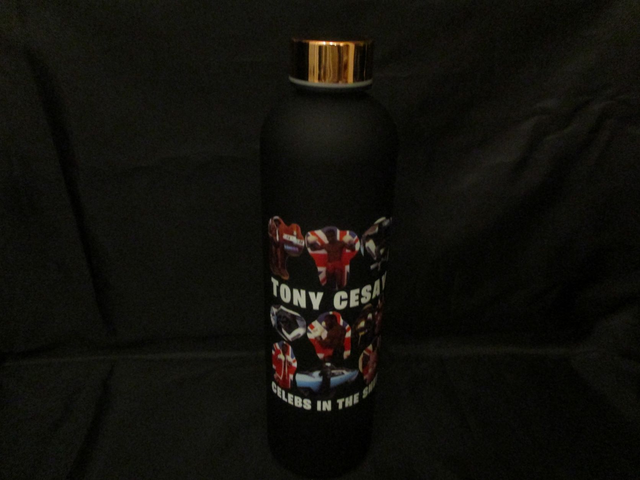 Tony Cesay Ten Photographs On 1000ml Frosted Gradient Sports Reusable Water Bottle (ABA Champion Boxer)