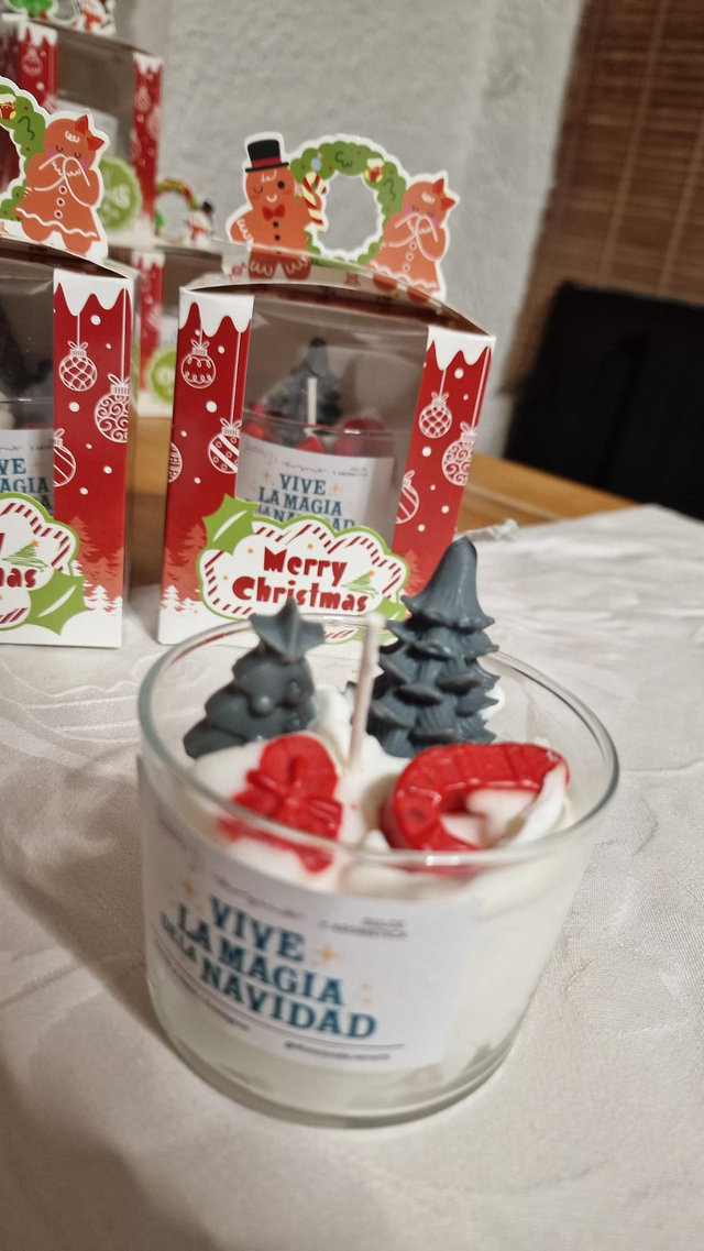Vela con Toppings navideños 