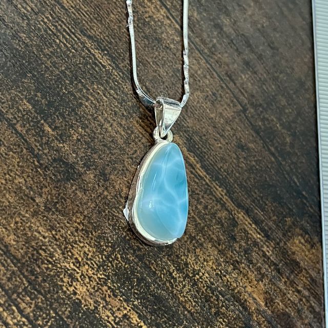 Pendentif en argent et Larimar