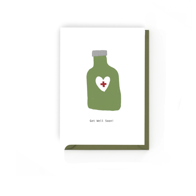 Medicine - Illustrated Get Well Card   